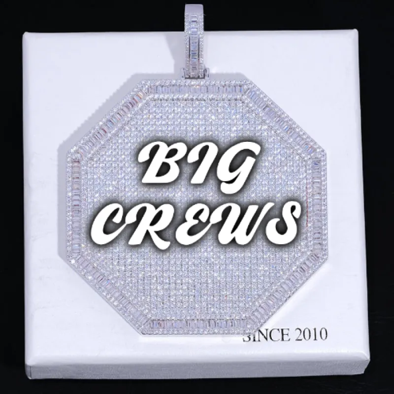 CUSTOM LETTER NECKLACE 3D BIG OCTAGON sold by The GUU Shop