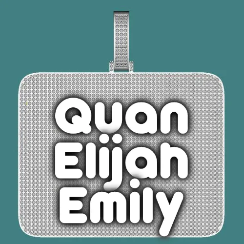 CUSTOM LETTER NECKLACE 3D BIG SQUARE sold by The GUU Shop