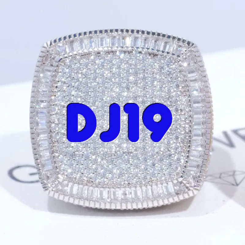 CUSTOM LETTER 3D ICED RING sold by The GUU Shop