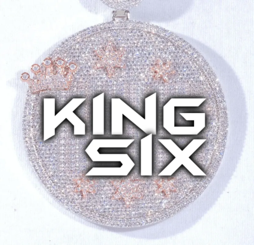 CUSTOM LETTER NECKLACE 3D BIG CROWN DISC made by The GUU Shop