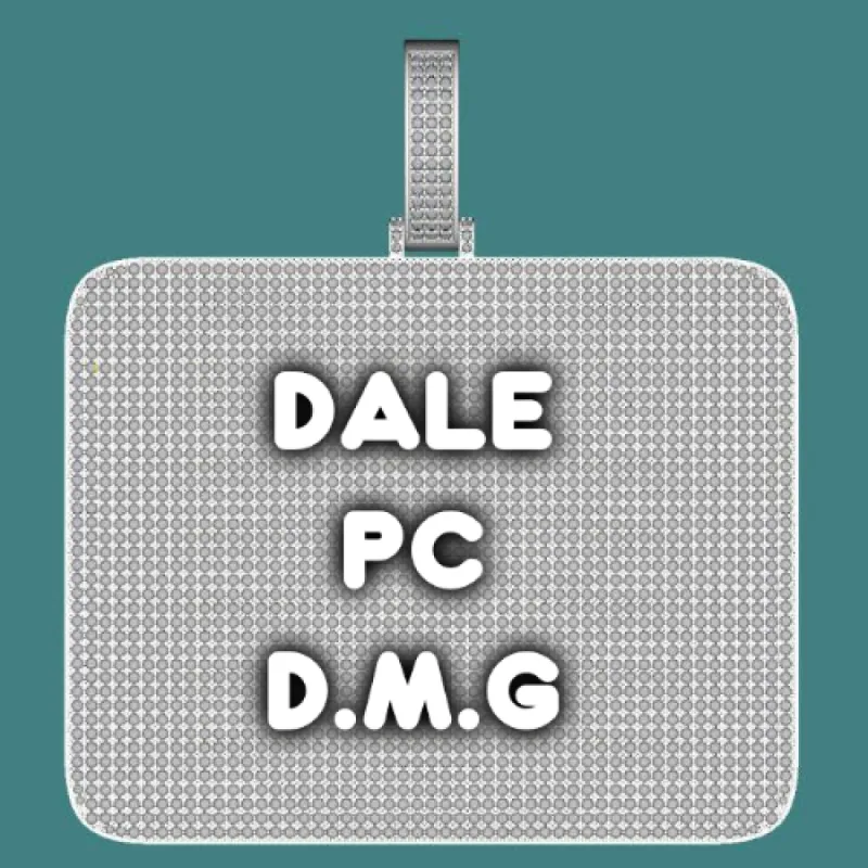 CUSTOM LETTER NECKLACE 3D BIG SQUARE sold by The GUU Shop