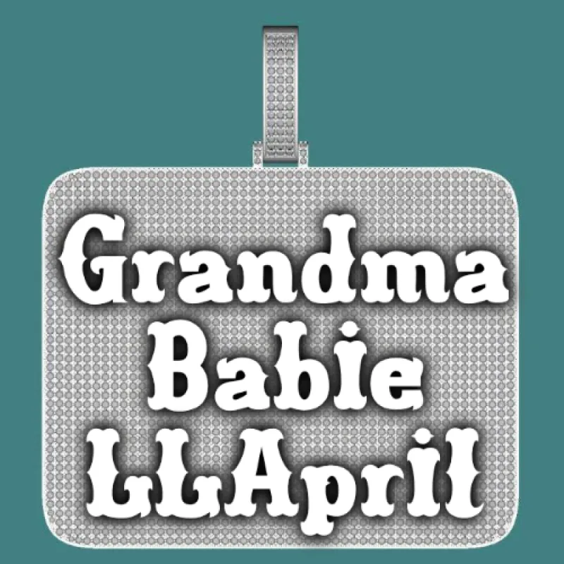 CUSTOM LETTER NECKLACE 3D BIG SQUARE sold by The GUU Shop