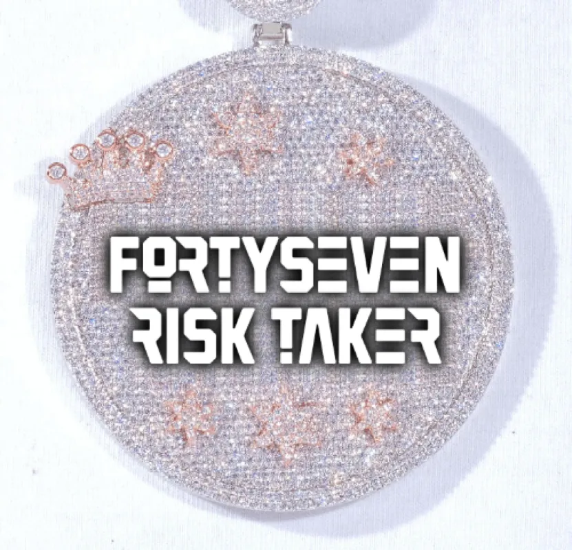 CUSTOM LETTER NECKLACE 3D BIG CROWN DISC sold by The GUU Shop