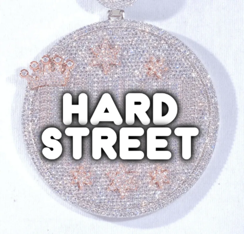 CUSTOM LETTER NECKLACE 3D BIG CROWN DISC sold by The GUU Shop