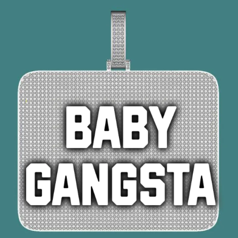 CUSTOM LETTER NECKLACE 3D BIG SQUARE sold by The GUU Shop