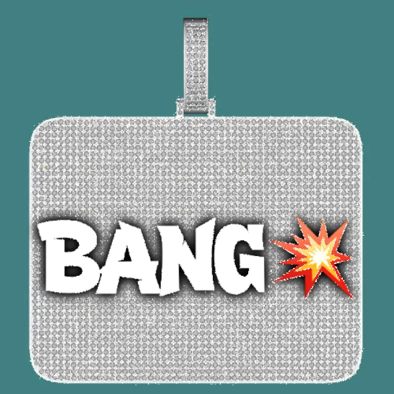 CUSTOM LETTER NECKLACE 3D BIG SQUARE sold by The GUU Shop