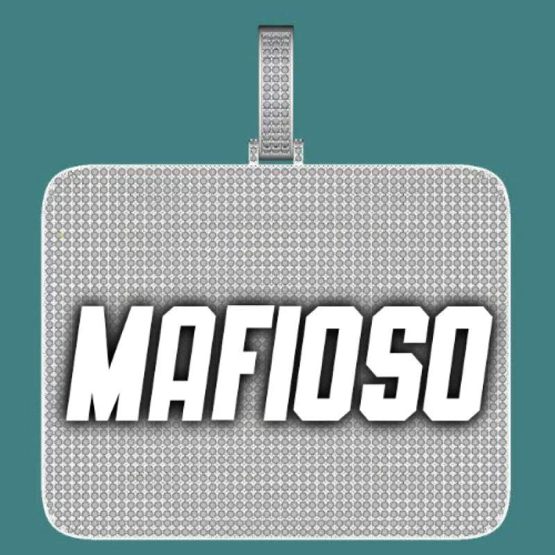 CUSTOM LETTER NECKLACE 3D BIG SQUARE sold by The GUU Shop