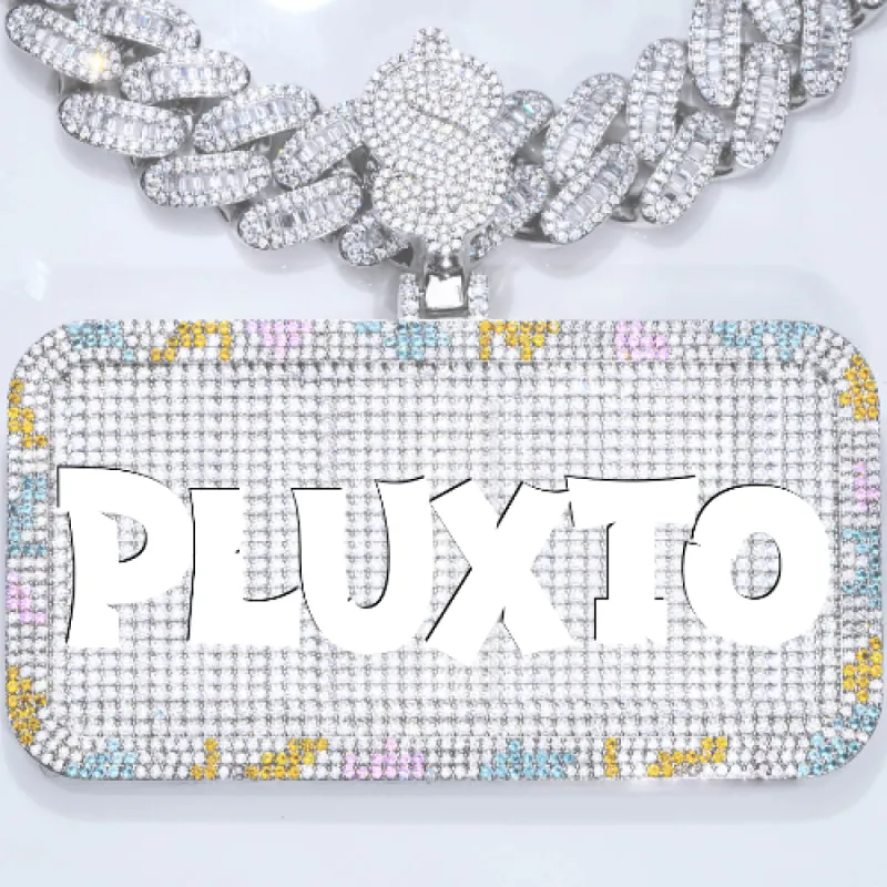 CUSTOM LETTER NECKLACE 3D COLORFUL SQUARE sold by The GUU Shop