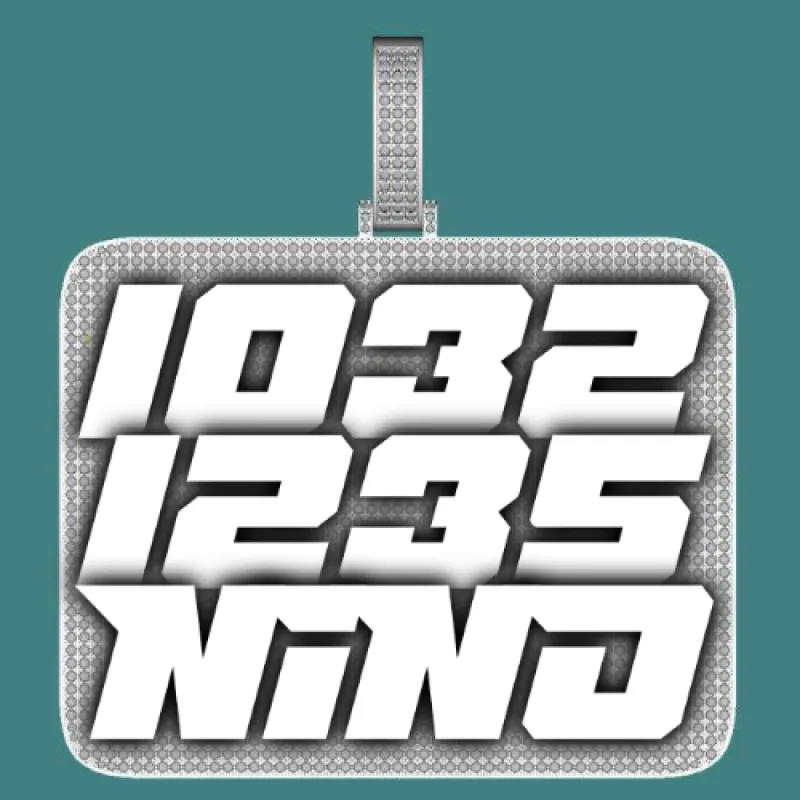 CUSTOM LETTER NECKLACE 3D BIG SQUARE sold by The GUU Shop