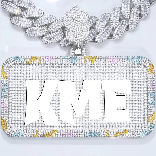 CUSTOM LETTER NECKLACE 3D COLORFUL SQUARE sold by The GUU Shop