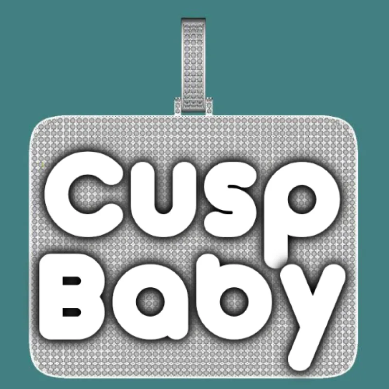 CUSTOM LETTER NECKLACE 3D BIG SQUARE sold by The GUU Shop