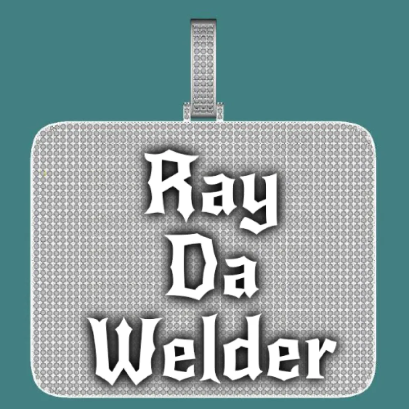 CUSTOM LETTER NECKLACE 3D BIG SQUARE sold by The GUU Shop