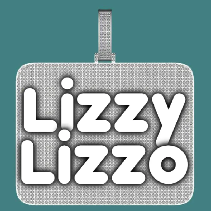 CUSTOM LETTER NECKLACE 3D BIG SQUARE sold by The GUU Shop