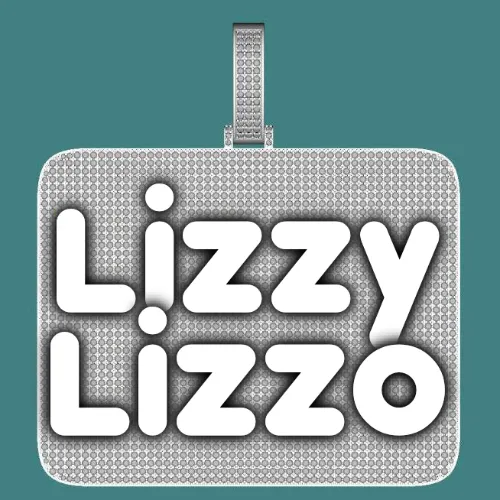 CUSTOM LETTER NECKLACE 3D BIG SQUARE sold by The GUU Shop