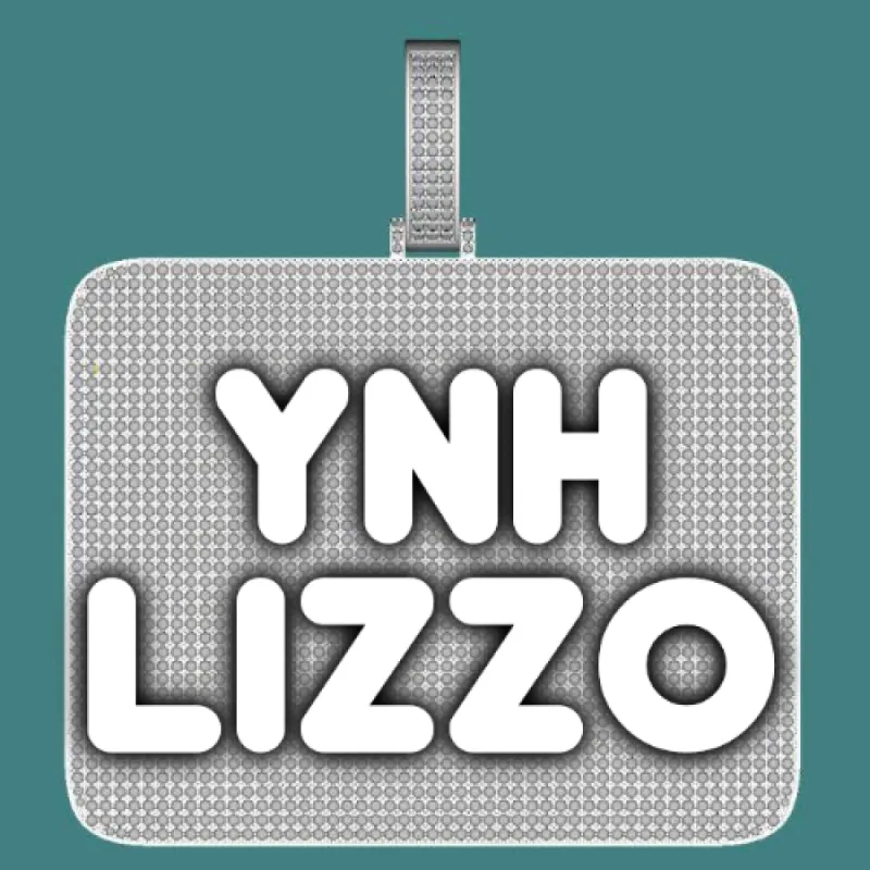 CUSTOM LETTER NECKLACE 3D BIG SQUARE sold by The GUU Shop