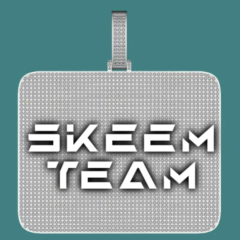 CUSTOM LETTER NECKLACE 3D BIG SQUARE sold by The GUU Shop