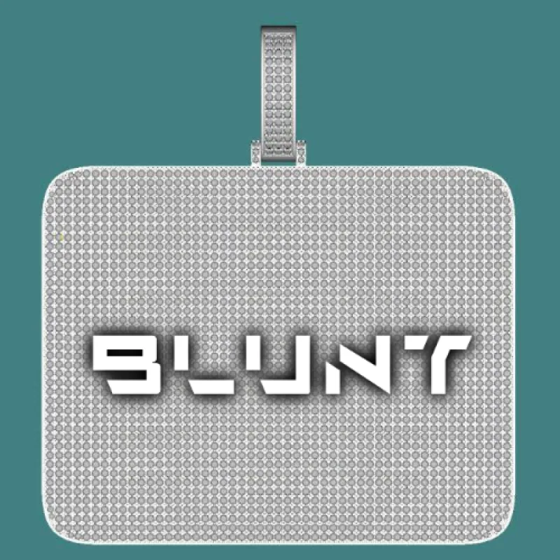 CUSTOM LETTER NECKLACE 3D BIG SQUARE sold by The GUU Shop