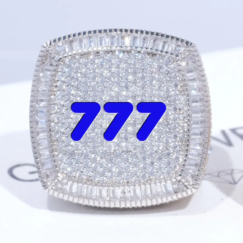 CUSTOM LETTER 3D ICED RING sold by The GUU Shop