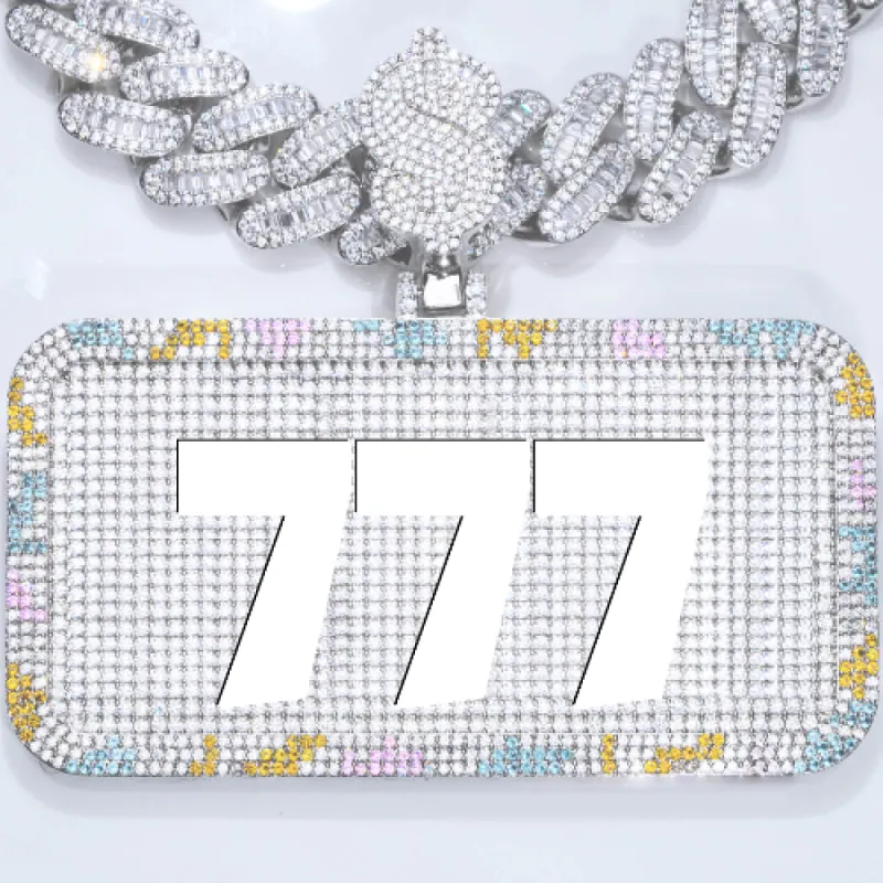 CUSTOM LETTER NECKLACE 3D COLORFUL SQUARE sold by The GUU Shop