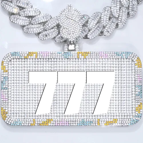 CUSTOM LETTER NECKLACE 3D COLORFUL SQUARE sold by The GUU Shop