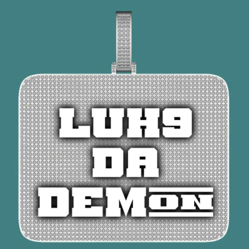 CUSTOM LETTER NECKLACE 3D BIG SQUARE sold by The GUU Shop