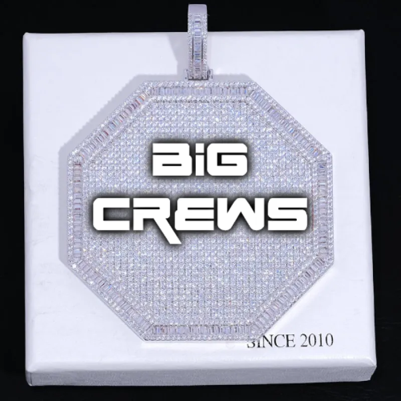 CUSTOM LETTER NECKLACE 3D BIG OCTAGON sold by The GUU Shop