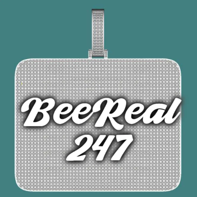 CUSTOM LETTER NECKLACE 3D BIG SQUARE sold by The GUU Shop