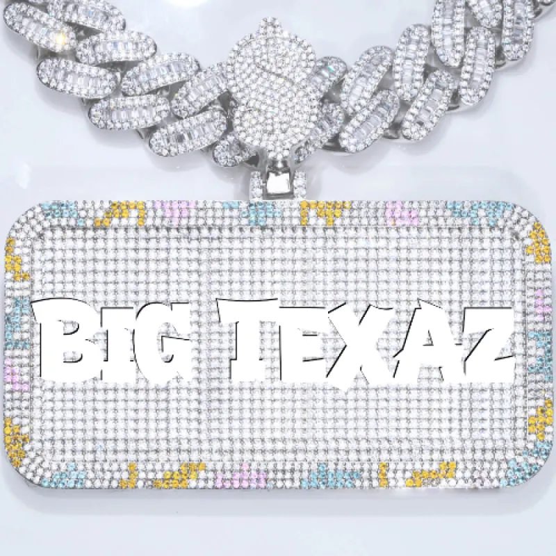 CUSTOM LETTER NECKLACE 3D COLORFUL SQUARE sold by The GUU Shop