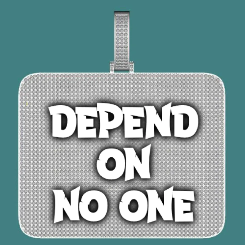 CUSTOM LETTER NECKLACE 3D BIG SQUARE sold by The GUU Shop