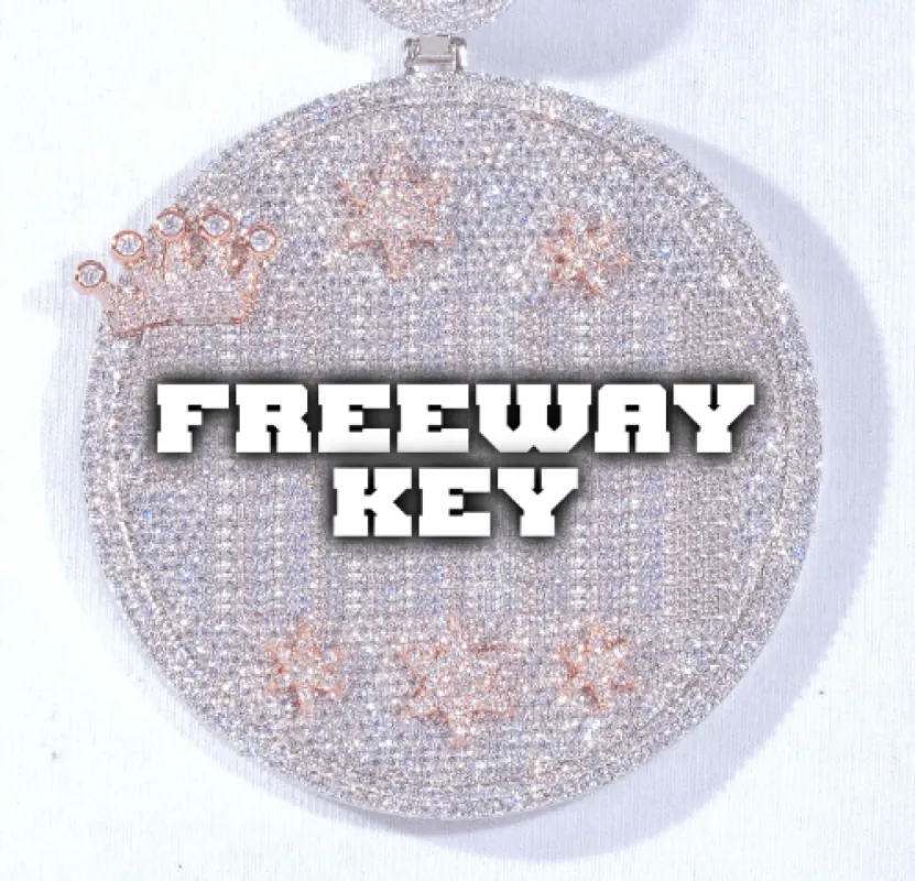 CUSTOM LETTER NECKLACE 3D BIG CROWN DISC sold by The GUU Shop