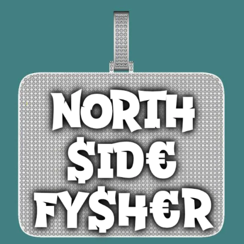 CUSTOM LETTER NECKLACE 3D BIG SQUARE sold by The GUU Shop