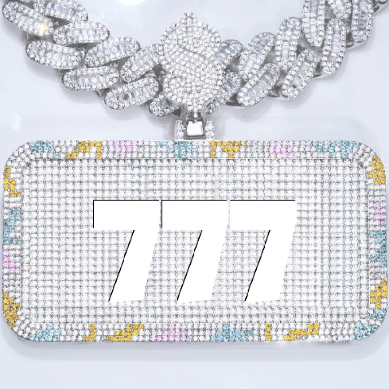 CUSTOM LETTER NECKLACE 3D COLORFUL SQUARE sold by The GUU Shop