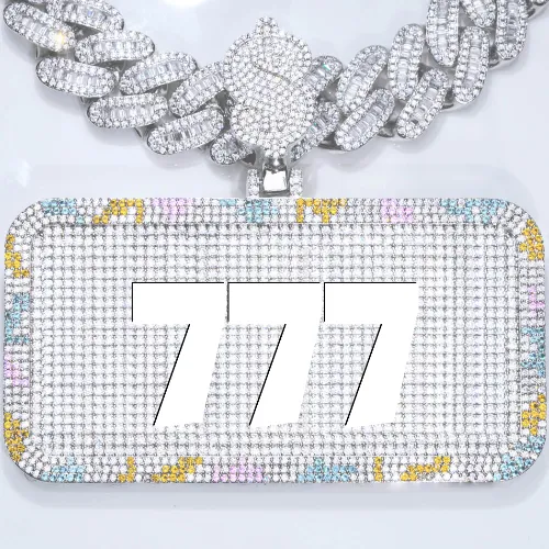 CUSTOM LETTER NECKLACE 3D COLORFUL SQUARE sold by The GUU Shop