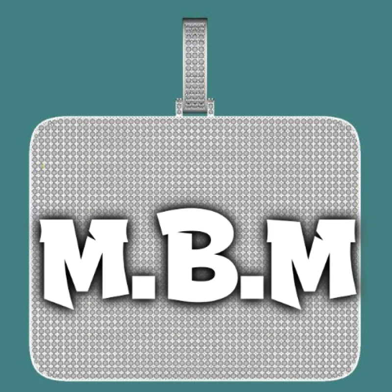 CUSTOM LETTER NECKLACE 3D BIG SQUARE sold by The GUU Shop