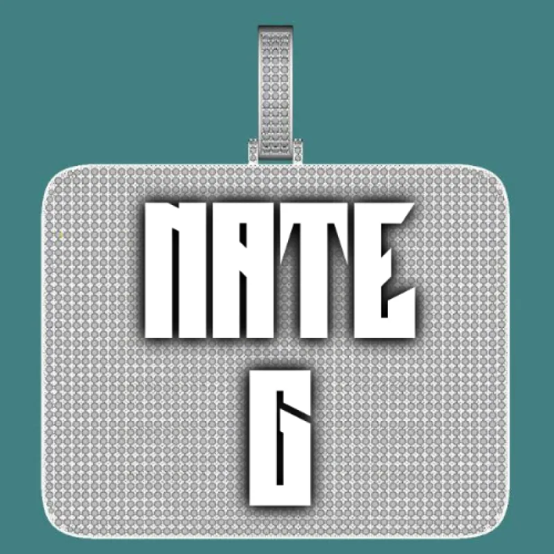 CUSTOM LETTER NECKLACE 3D BIG SQUARE sold by The GUU Shop
