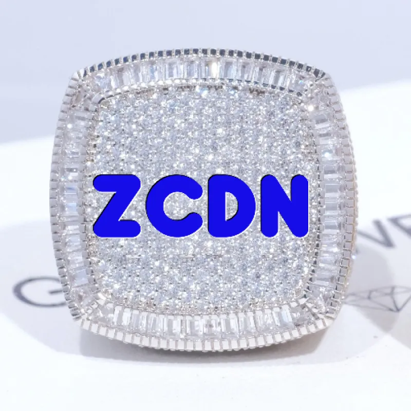 CUSTOM LETTER 3D ICED RING sold by The GUU Shop