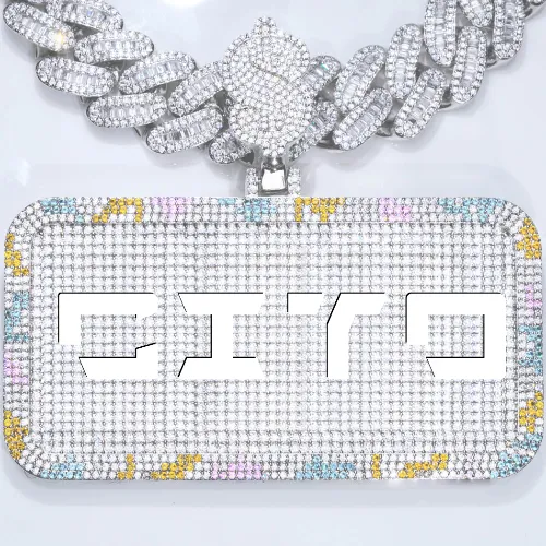 CUSTOM LETTER NECKLACE 3D COLORFUL SQUARE sold by The GUU Shop