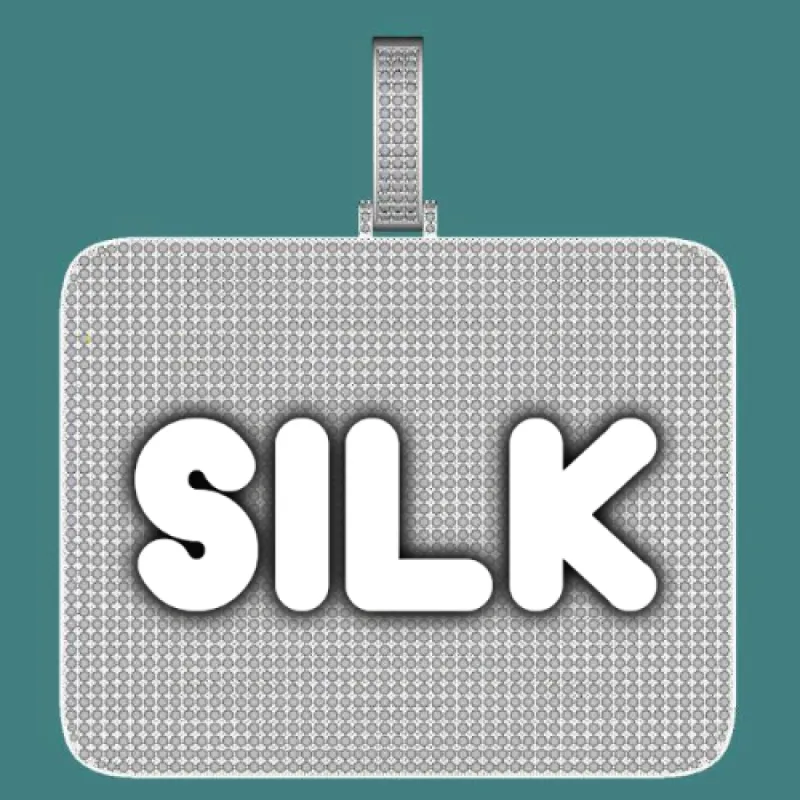 CUSTOM LETTER NECKLACE 3D BIG SQUARE sold by The GUU Shop