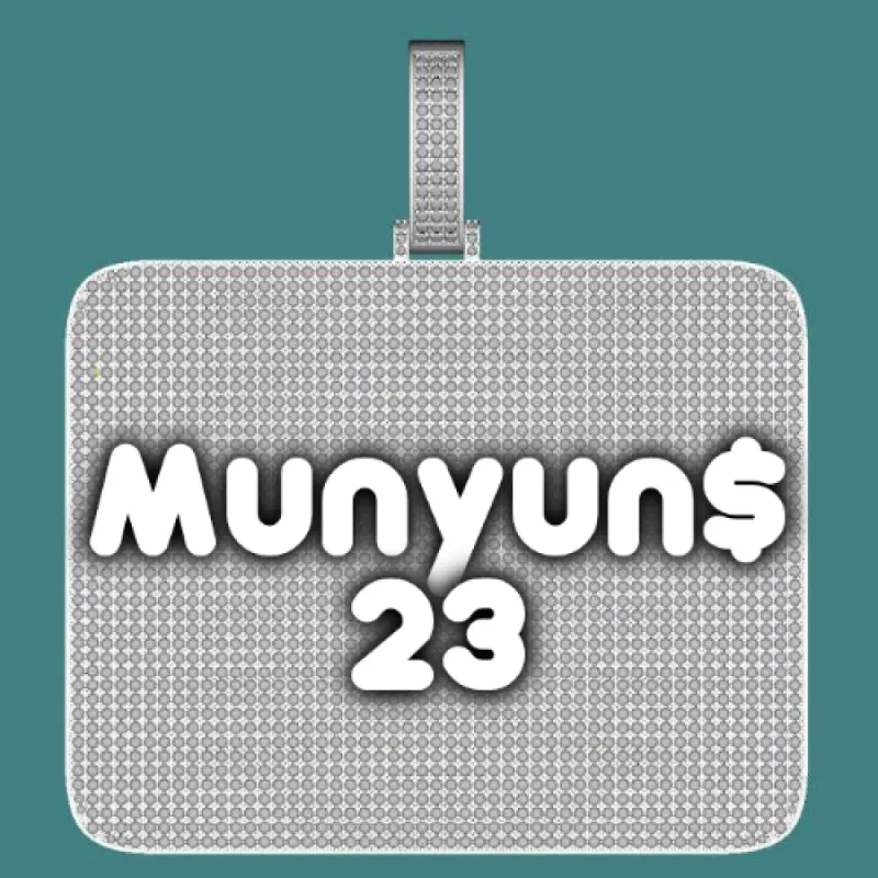 CUSTOM LETTER NECKLACE 3D BIG SQUARE sold by The GUU Shop