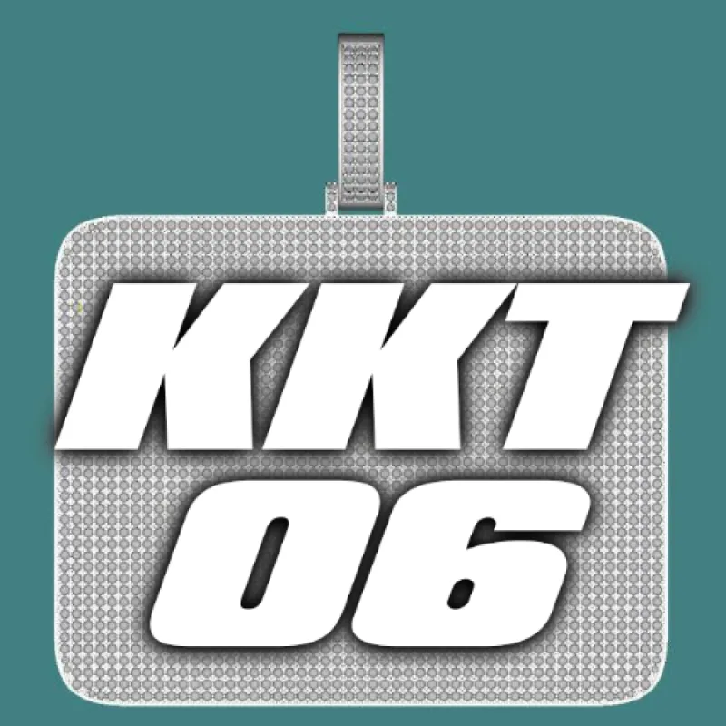 CUSTOM LETTER NECKLACE 3D BIG SQUARE sold by The GUU Shop