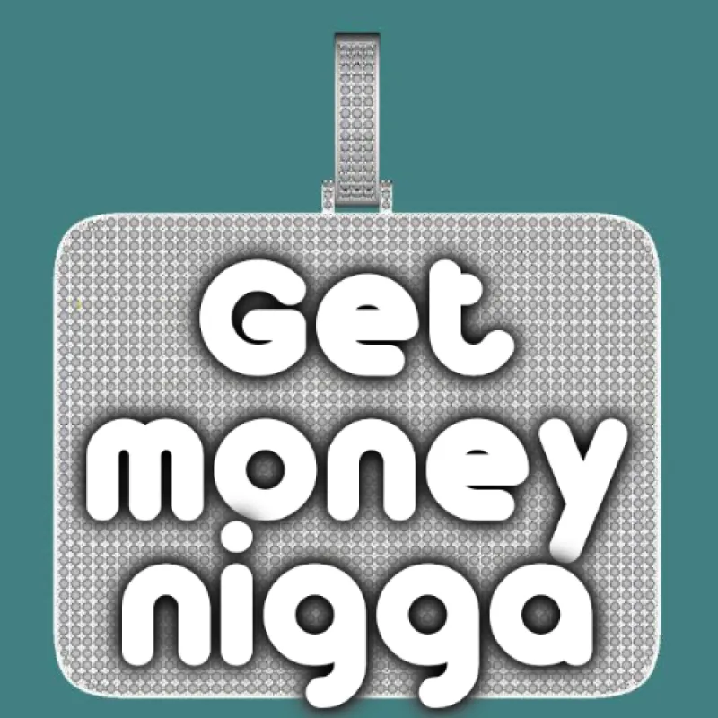 CUSTOM LETTER NECKLACE 3D BIG SQUARE sold by The GUU Shop