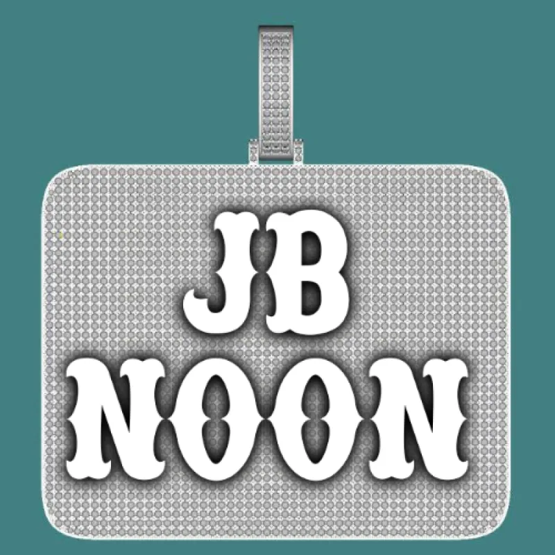 CUSTOM LETTER NECKLACE 3D BIG SQUARE sold by The GUU Shop