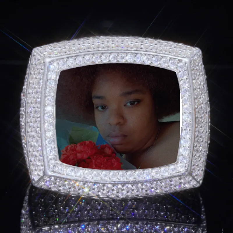 3D CUSTOM PICTURE ICED RING sold by The GUU Shop