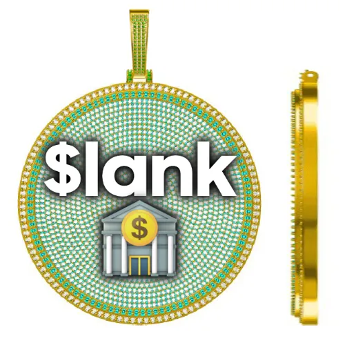 CUSTOM LETTER NECKLACE 3D BIG DISC sold by The GUU Shop