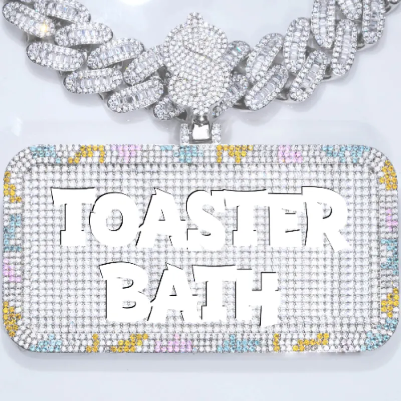 CUSTOM LETTER NECKLACE 3D COLORFUL SQUARE sold by The GUU Shop