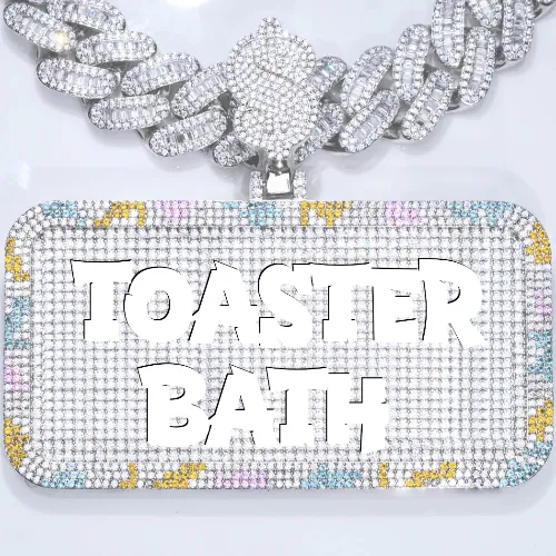 CUSTOM LETTER NECKLACE 3D COLORFUL SQUARE sold by The GUU Shop