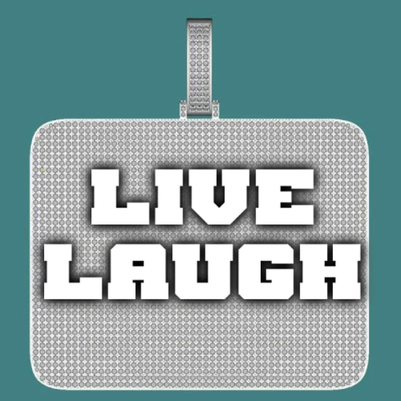 CUSTOM LETTER NECKLACE 3D BIG SQUARE sold by The GUU Shop