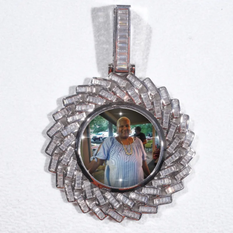 Large 3D Baguette Custom Picture Pendant sold by The GUU Shop