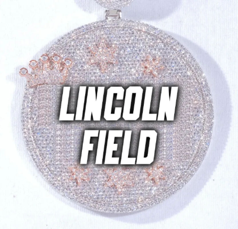 CUSTOM LETTER NECKLACE 3D BIG CROWN DISC sold by The GUU Shop