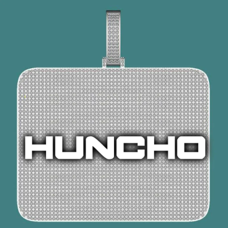 CUSTOM LETTER NECKLACE 3D BIG SQUARE sold by The GUU Shop